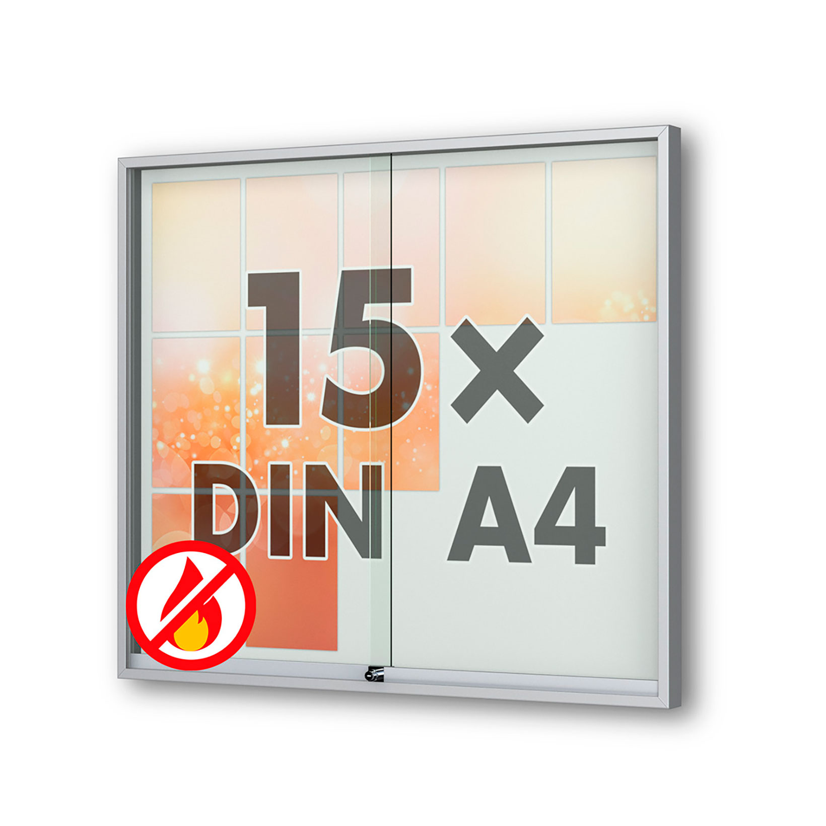 15 x DIN A4 Schaukasten Fortis mit Schiebetüren 15 x DIN A4 Schaukasten Fortis mit Schiebetüren