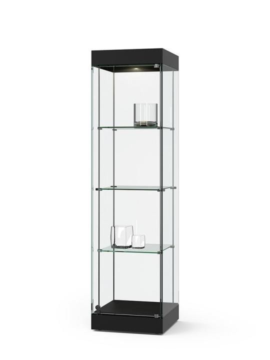 Säulenvitrine Ganzglas mit Deckel Säulenvitrine Ganzglas mit Deckel