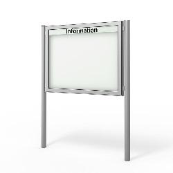 Schaukasten mit Standbeinen